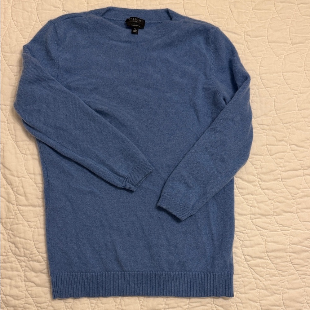 Talbots Women's Blue Crewneck Sweater